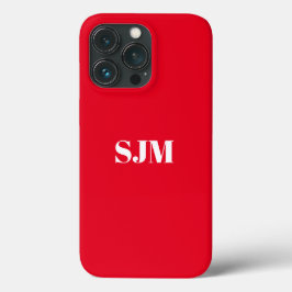 Minimalistisk Anpassningsbar i namn-rött, monogram