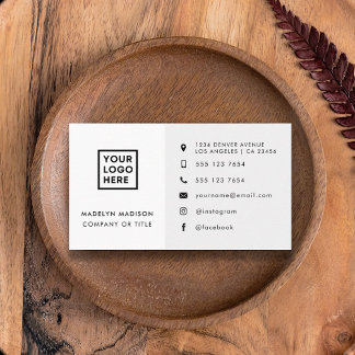 Minimalistisk Anpassningsbar-ikoner för modern Log Visitkort