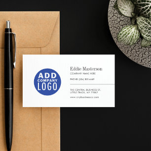 Minimalistisk Anpassningsbar - lägg till Logotyp M Visitkort