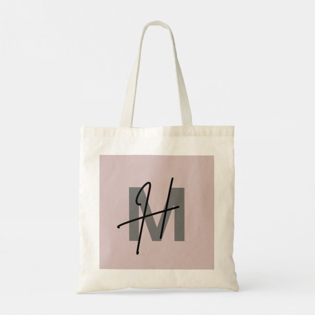 Minimalistisk anpassningsbar logotyp Totebag Tygkasse (Baksida)