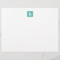 Minimalistisk Anpassningsbar, monogram Aqua Blue