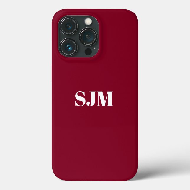 Minimalistisk Anpassningsbar, monogram namn burgun (Baksida)