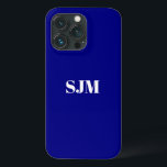 Minimalistisk Anpassningsbar, monogram namn-kobolt<br><div class="desc">Minimalistisk Anpassningsbar,  monogram,  namn,  koboltblått och vit iPhone 11 Fodral</div>