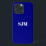 Minimalistisk Anpassningsbar, monogram namn-kobolt<br><div class="desc">Minimalistisk Anpassningsbar,  monogram,  namn,  koboltblått och vit iPhone 11 Fodral</div>