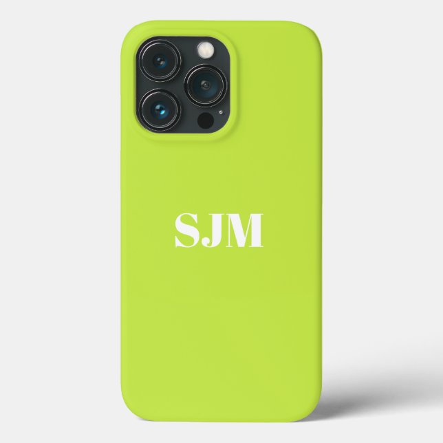 Minimalistisk Anpassningsbar, monogram namn lime g (Baksida)