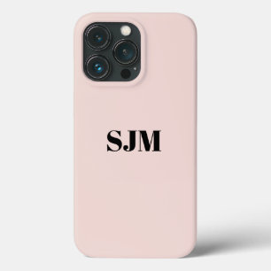 Minimalistisk Anpassningsbar monogram namn rosa c