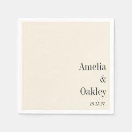 Minimalistisk Anpassningsbar om Ecru Black Elegant Pappersservett