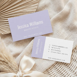 Minimalistisk Anpassningsbar Professionell Lavende Visitkort