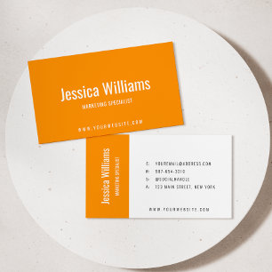Minimalistisk Anpassningsbar Professionell Orange Visitkort