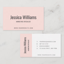 Minimalistisk Anpassningsbar Professionell Rosa Visitkort