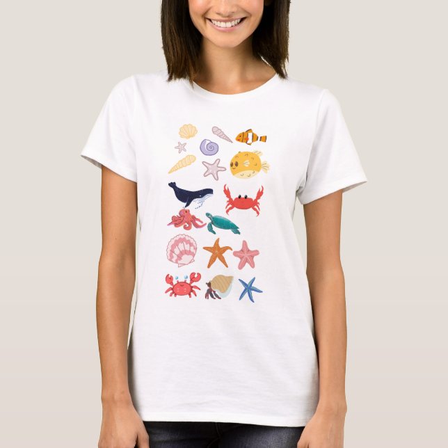 Minimalistisk Anpassningsbar T-Shirts (Framsida)