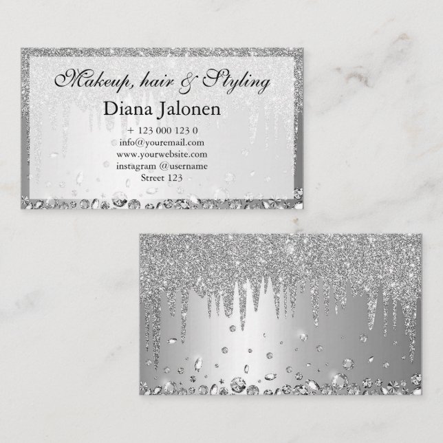 Minimalistisk Ansikte-Logotyp för skönhetsvårdande Visitkort (Fram/baksida)