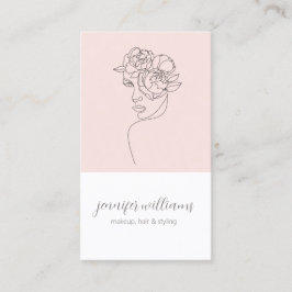 Minimalistisk Ansikte-Logotyp för skönhetsvårdande Visitkort