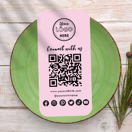 Minimalistisk anslutning med USA Social Media QR-k Visitkort