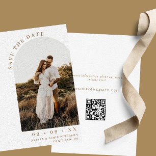 Minimalistisk Arch-foto QR-kodökaren Bröllop Spara Datumet
