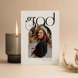 Minimalistisk Arch Modern Simple 5 Photo Studenten Inbjudningar