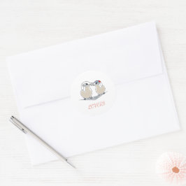 minimalistisk Arctic Tern Kärleksdekal Runt Klistermärke