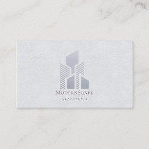 Minimalistisk arkitektonisk Logotyp (Lt Blue-Grått Visitkort