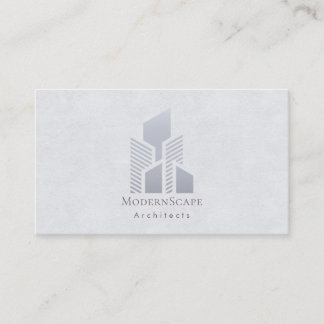 Minimalistisk arkitektonisk Logotyp (Lt Blue-Grått Visitkort
