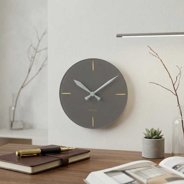 Minimalistisk Arkitektonisk Väggklocka - Modern (Minimalist Architectural Wall Clock - Modern Single Line Art - Quiet Luxury Home Office Decor)