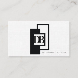 Minimalistisk arkitektur Monokrom Designer Visitkort