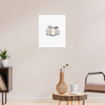 minimalistisk Arktisk Tärna Kärleksaffisch