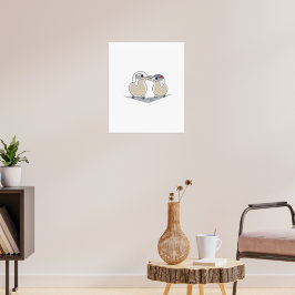 minimalistisk Arktisk Tärna Kärleksaffisch Poster