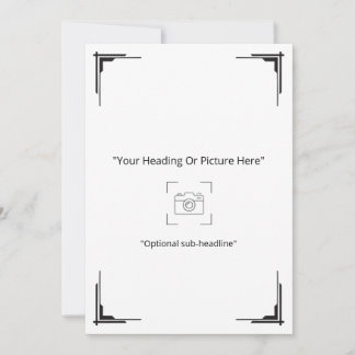 Minimalistisk Art Deco anpassad fotograttulationsk Kort