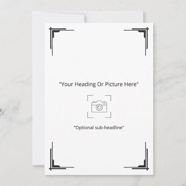 Minimalistisk Art Deco anpassad fotograttulationsk Kort (Framsida)