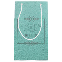 Minimalistisk Art Deco Blue Personligt bröllp