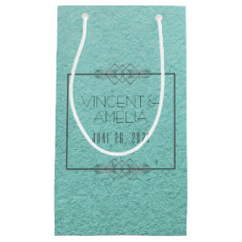 Minimalistisk Art Deco Blue Personligt bröllp