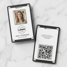 Minimalistisk Art Deco Svart Vitt Fotologo QR