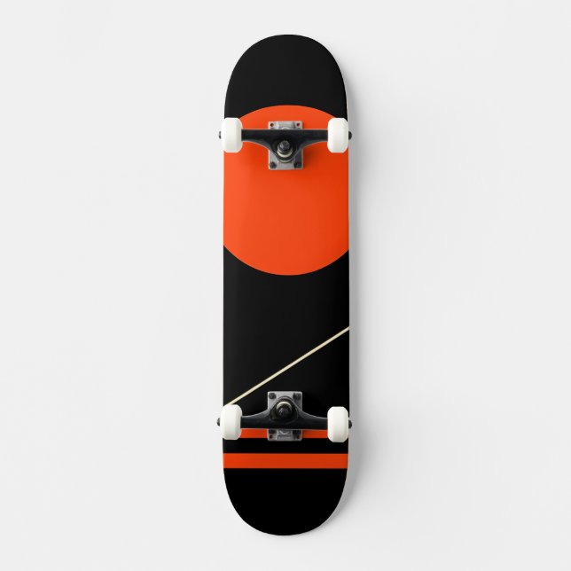 Minimalistisk återgångsgrafik mini skateboard bräda 18,5 cm (Framsida)