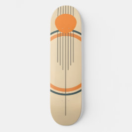 Minimalistisk återgångsgrafik mini skateboard bräda 18,5 cm