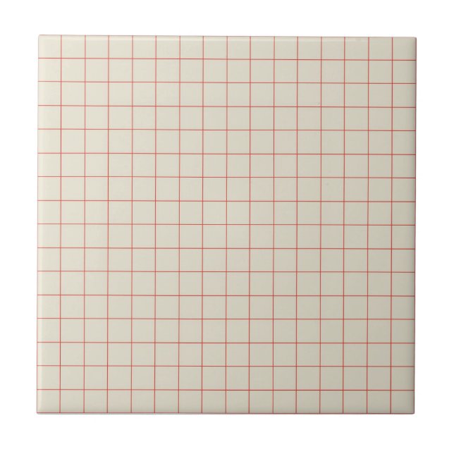 Minimalistisk återställning med vit och röd kontro kakelplatta (Framsidan)