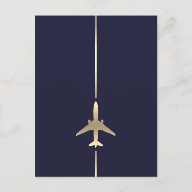 Minimalistisk Aviation Postkort Meddelande Vykort (Framsida)