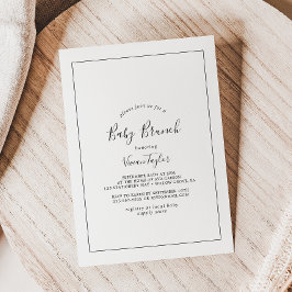 Minimalistisk Baby Brunch Inbjudningar