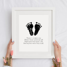 Minimalistisk Baby-fotavtryck för konstdekoration Poster