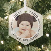 Minimalistisk Baby-foto, första jul