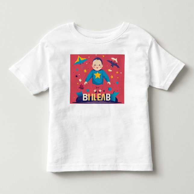 Minimalistisk Baby Mobile Design" T Shirt (Framsida)