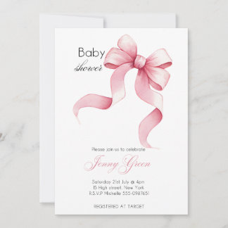 Minimalistisk Baby Shower-inbjudan Redigerbar Neut Inbjudningar