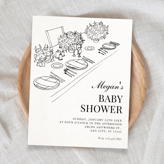 Minimalistisk baby shower inbjudningar (Skapare uppladdad)