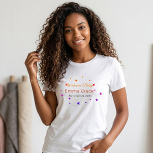 Minimalistisk Baby Shower-tröja för Mamma – Anpass T Shirt