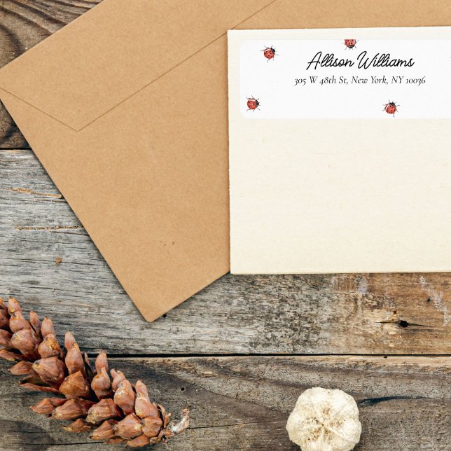 Minimalistisk babybug babydusch returadress etikett (Skapare uppladdad)