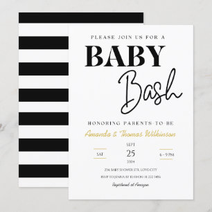 Minimalistisk babydusch för Baby-Par Inbjudningar