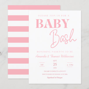 Minimalistisk babydusch för Baby-Par Inbjudningar