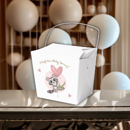 Minimalistisk babydusch för cute Raccoon Presentaskar