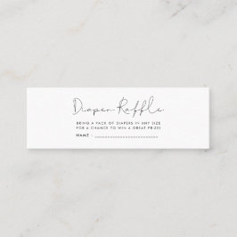 Minimalistisk babyduschdagerraffel biljett