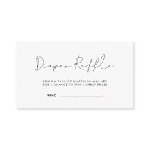 Minimalistisk babyduschdagerraffel biljett