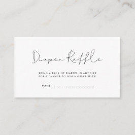 Minimalistisk babyduschdagerraffel biljett tilläggskort